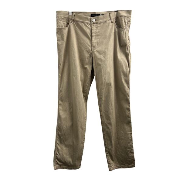 Lafayette 148 New York Stretch Mercer Ankle Slim Pant, Tan size 14 - Picture 3 of 6